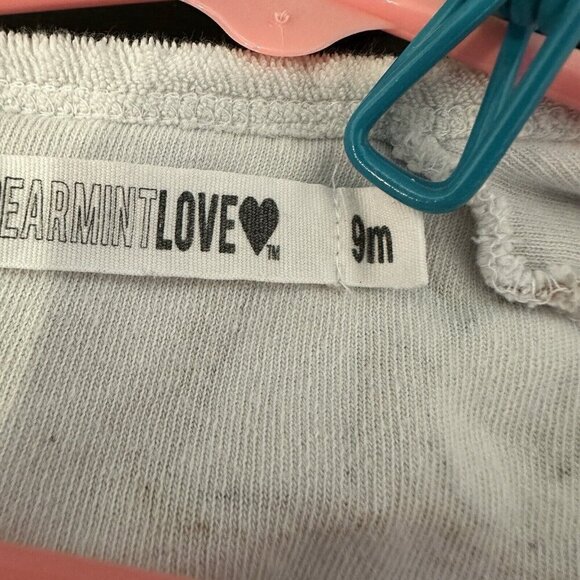 Spearmint Love Baby Terry cloth Kimono Romper 9 Month Unisex White Brown - Picture 4 of 6